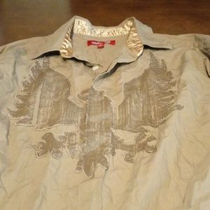 SALTY L/S Graphics Button Down Shirt Size XL